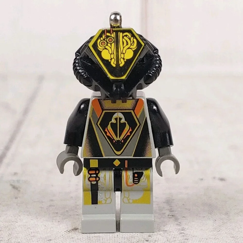 NO CHAIN - Lego Minifigure 1996 Alpha Draconis - KEYCHAIN - Gray Overlord sp045
